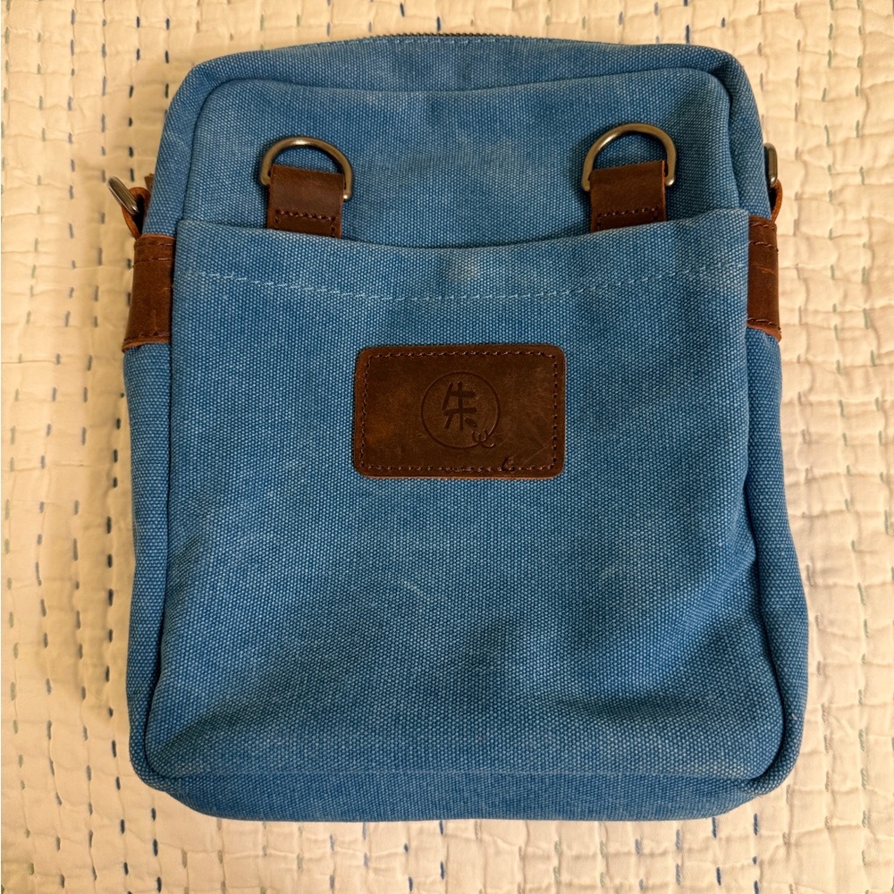 Blue Canvas Crossbody, or Shoulder Bag